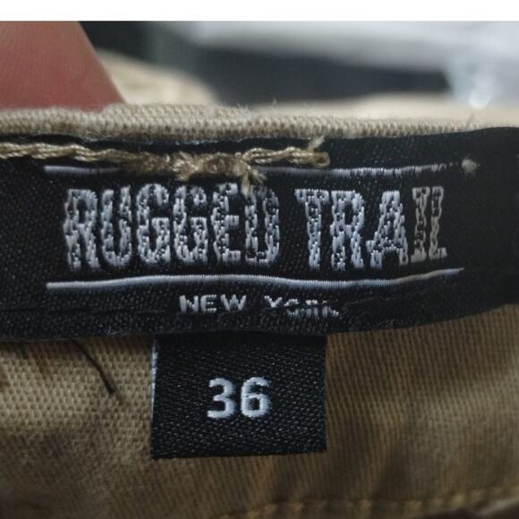 Rugged Trail Men's Size 36 Beige Khaki Cargo Utility Everyday Workwear Shorts - Picture 4 of 5